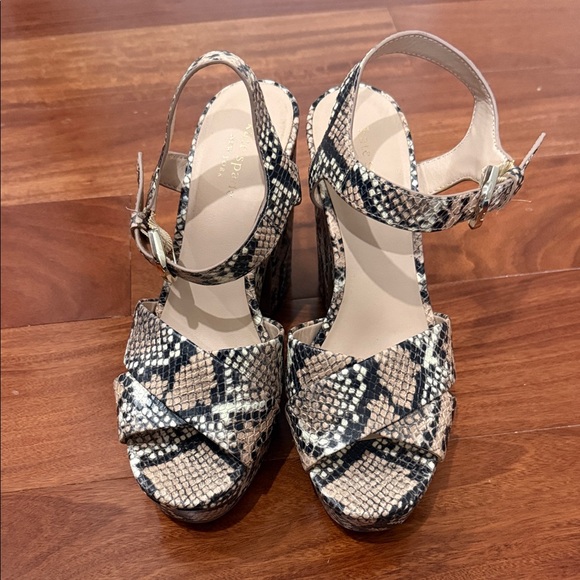 kate spade Shoes - Kate Spade Grace Snake-Print Platform Sandals